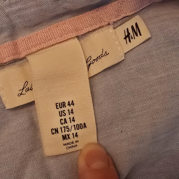 H&M long sleeve button down with corduroy elbow patches size 14 - Picture 4 of 9